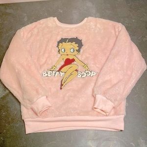 Pink Fluffy Betty Boop Sweatshirt
